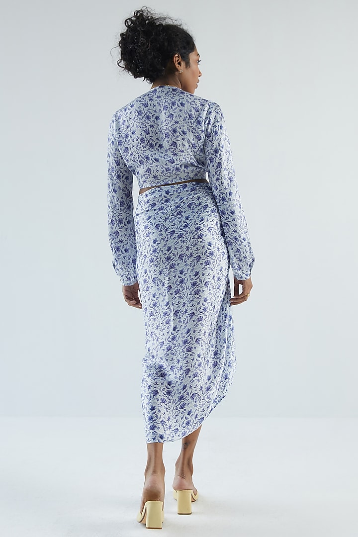 Powder Blue Bemberg Tied Overlay by Reistor at Pernia's Pop Up Shop