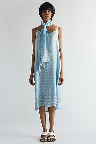 Powder Blue Bemberg Slip Dress by Reistor