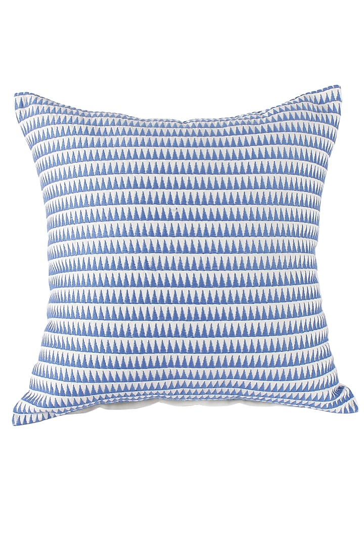 Blue Embroidered Cushion Cover by Reme lifestyle at Pernia's Pop Up Shop
