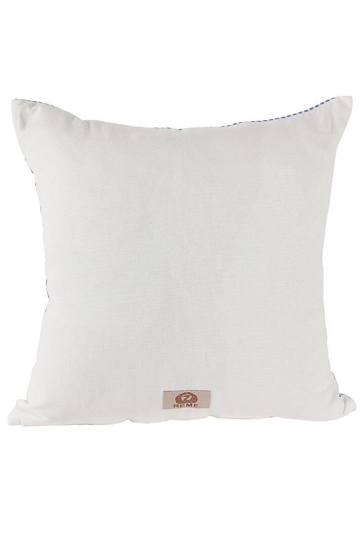 Blue Embroidered Cushion Cover by Reme lifestyle at Pernia's Pop Up Shop