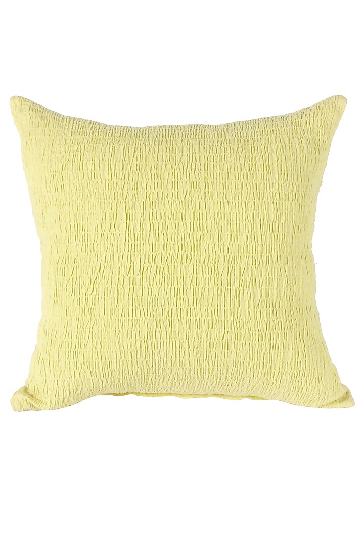 Yellow Cotton Voile Cushion Cover by Reme lifestyle at Pernia's Pop Up Shop