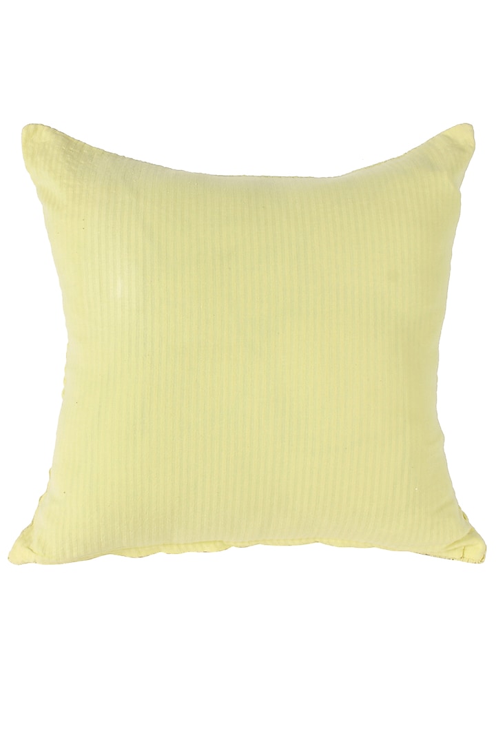 Yellow Cotton Voile Cushion Cover by Reme lifestyle at Pernia's Pop Up Shop