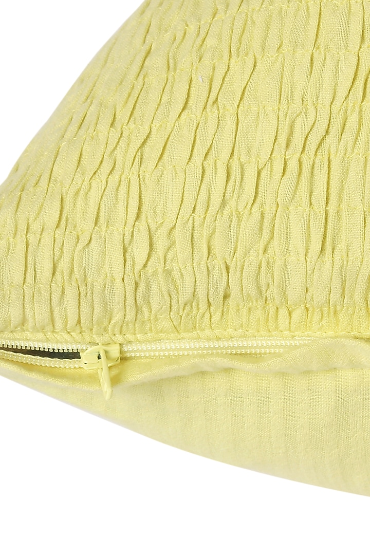 Yellow Cotton Voile Cushion Cover by Reme lifestyle at Pernia's Pop Up Shop