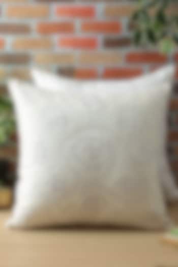 Ivory Embroidered Cushion Cover by Reme lifestyle