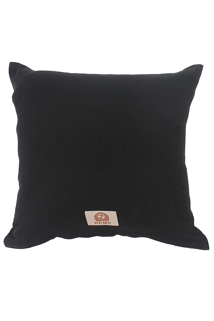 Black Embroidered Cushion Cover by Reme lifestyle at Pernia's Pop Up Shop