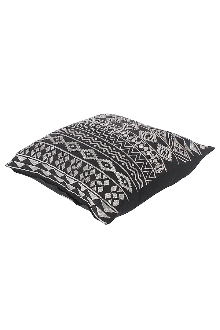 Black Embroidered Cushion Cover by Reme lifestyle at Pernia's Pop Up Shop