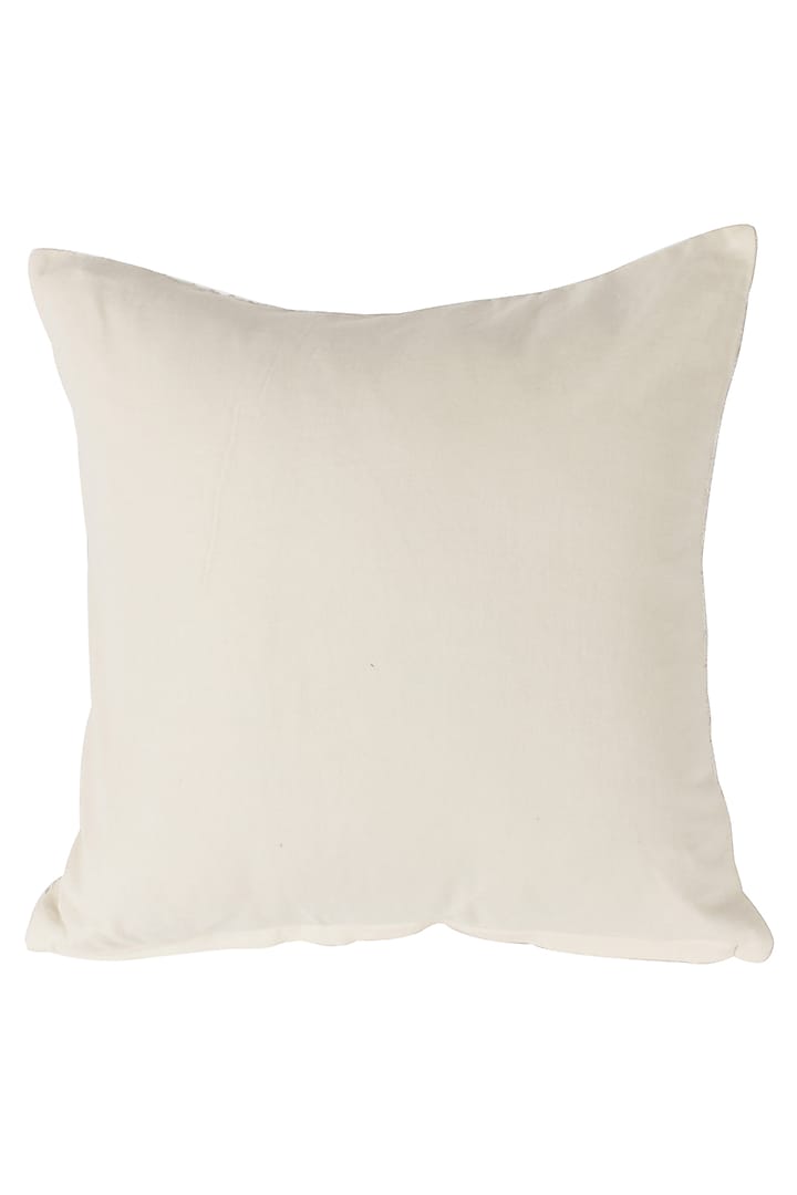 Cream Embroidered Cushion Cover by Reme lifestyle at Pernia's Pop Up Shop