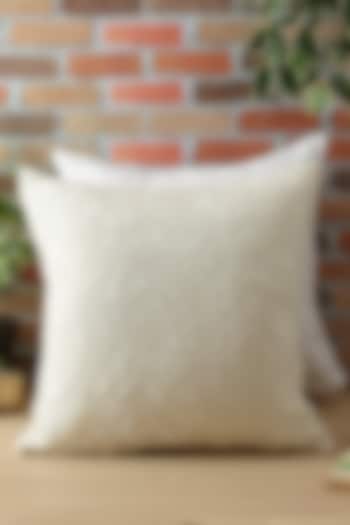 Cream Embroidered Cushion Cover by Reme lifestyle