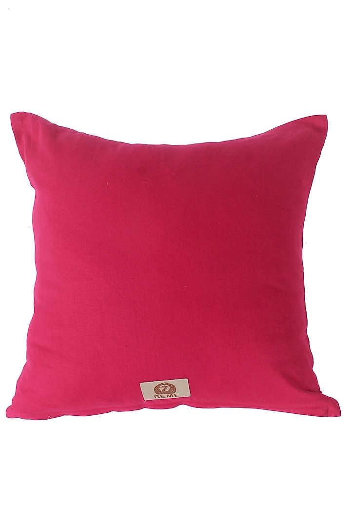 Pink Embroidered Cushion Cover by Reme lifestyle at Pernia's Pop Up Shop
