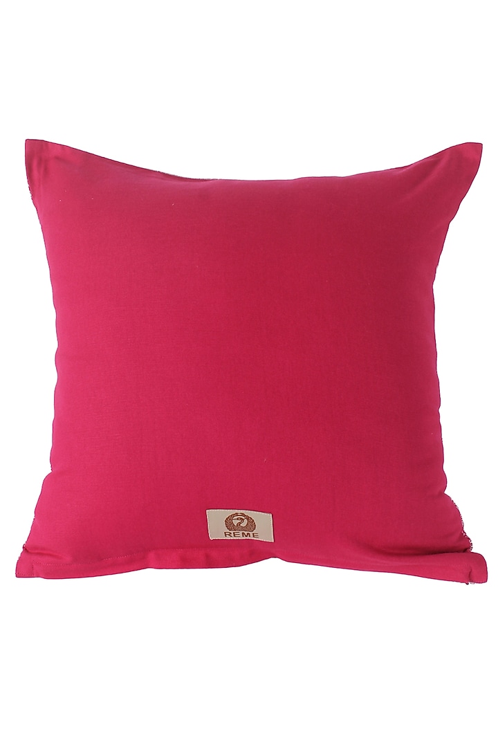 Fuchsia Embroidered Cushion Cover by Reme lifestyle at Pernia's Pop Up Shop