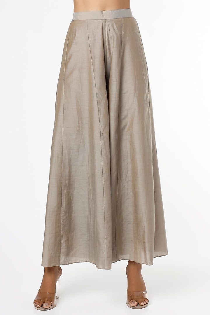 Oxford Tan Resham & Sequins Embroidered Kurta Set by RENATI at Pernia's Pop Up Shop