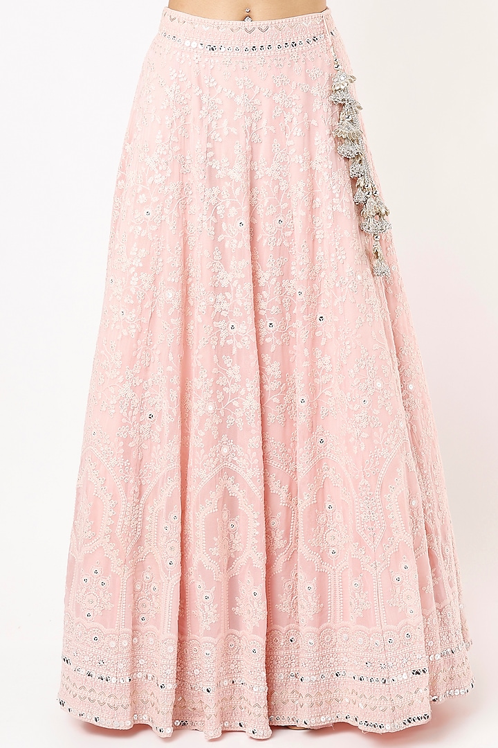 Blush Pink Embroidered Wedding Lehenga Set by Renee Label at Pernia's Pop Up Shop