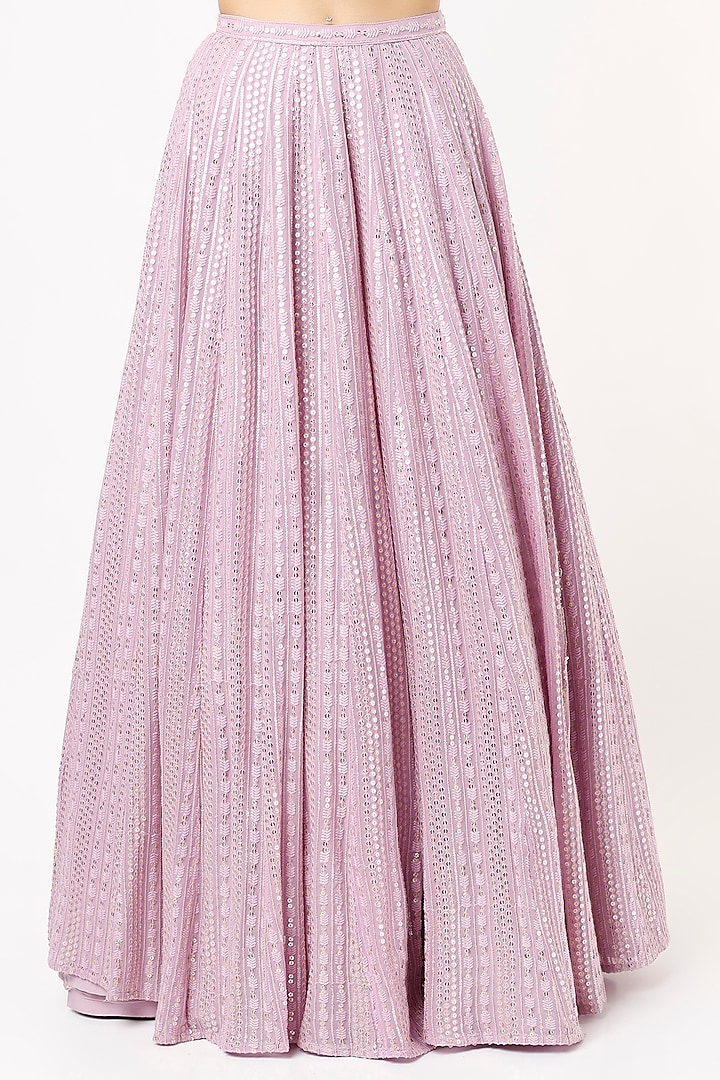 Lilac Embroidered Wedding Lehenga Set by Renee Label at Pernia's Pop Up Shop