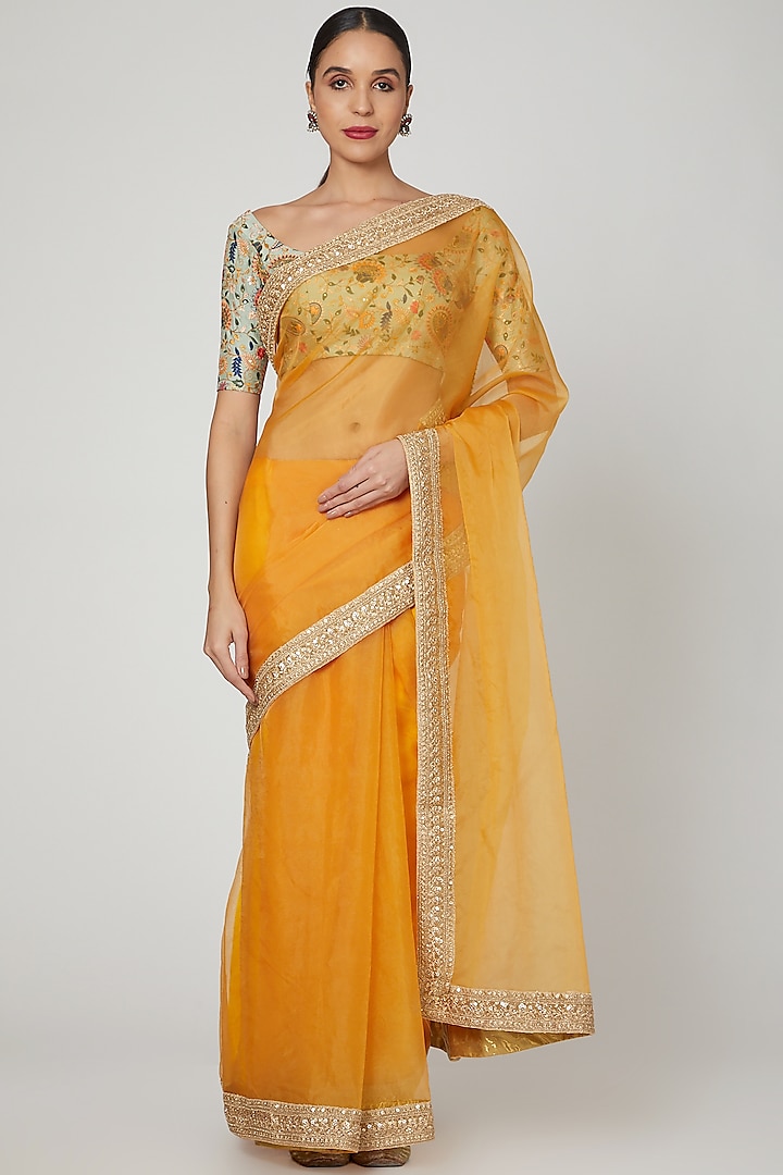 Mango Embroidered Saree Set by Renee Label