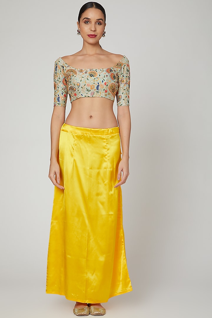 Mango Embroidered Party Wear Saree Set by Renee Label at Pernia's Pop Up Shop