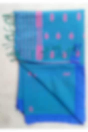 Green Handmade Saree With Motifs by Renuka Kalita at Pernia's Pop Up Shop