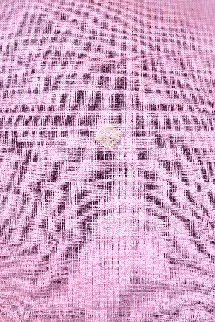 Pink Handmade Saree With Floral Motifs by Renuka Kalita at Pernia's Pop Up Shop