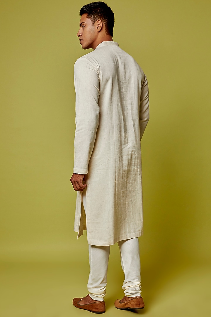 Cream Kala Cotton Kurta Set by RE:O:SA at Pernia's Pop Up Shop