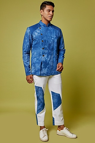 White Cotton Twill Pants by RE:O:SA