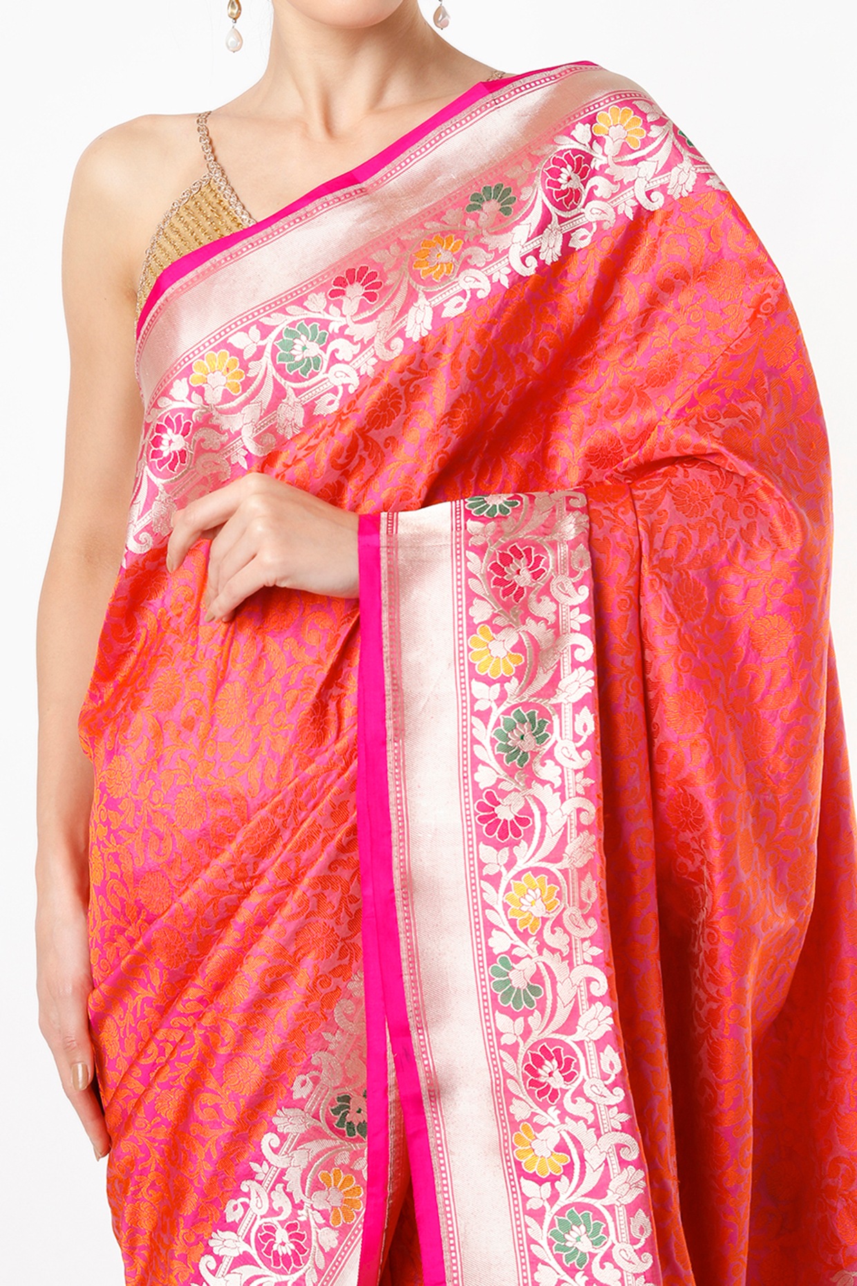 Maroon Satin Silk Saree With Blouse 266364