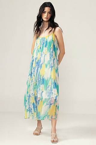 luxury cami dresses Blue Satin Cami Dress | WHISTLES