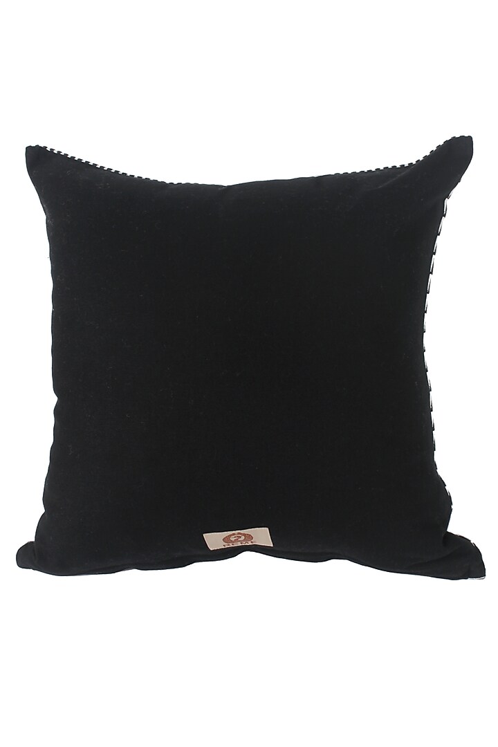 White & Black Embroidered Cushion Cover by Reme lifestyle at Pernia's Pop Up Shop