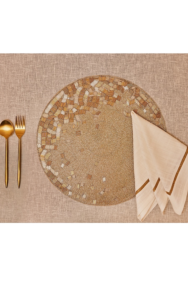 Gold & Silver Sand Table Mats (Set of 4) by Eris home