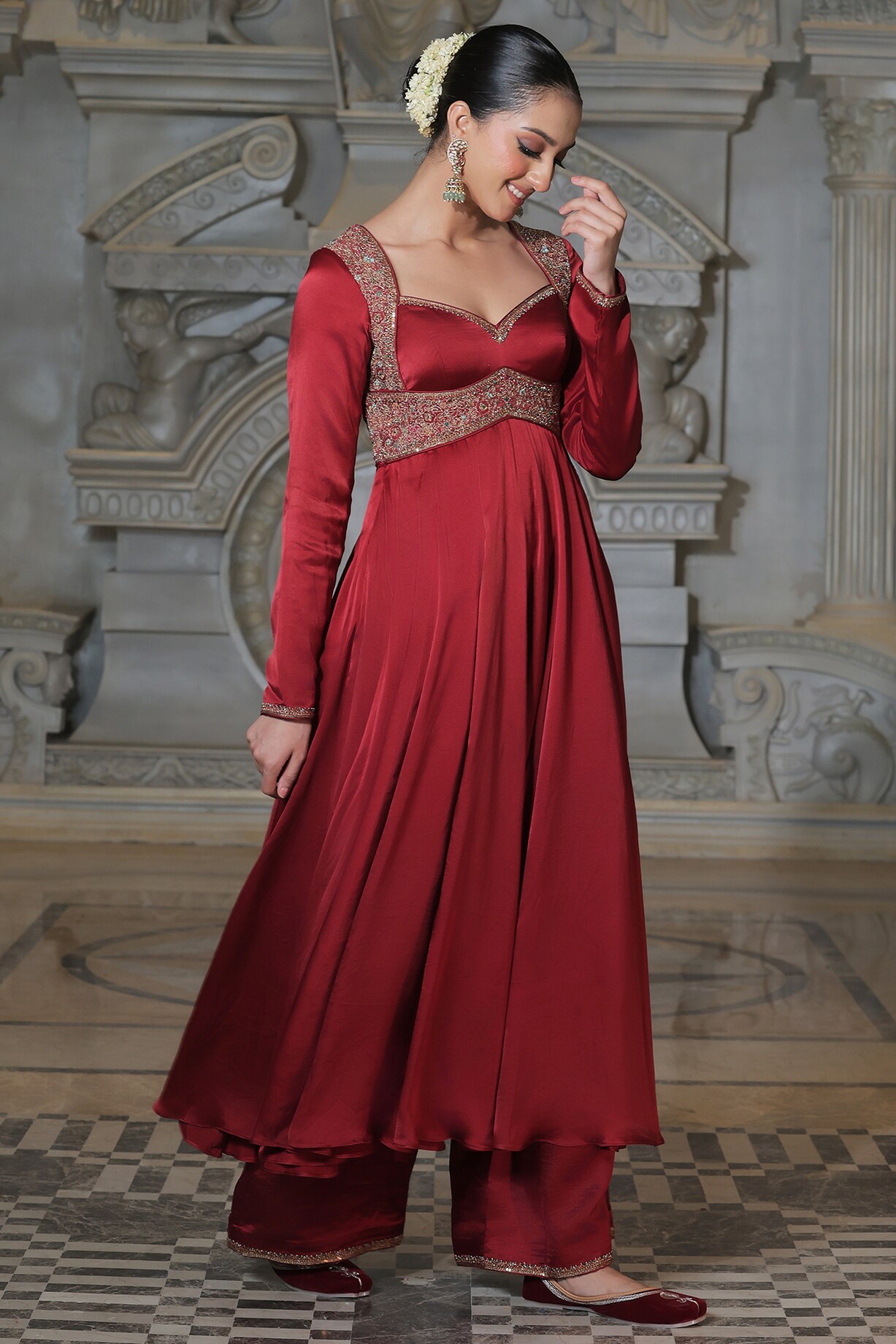 open lace back dress Emaan Adeel Designer Pakistani Chiffon Dress