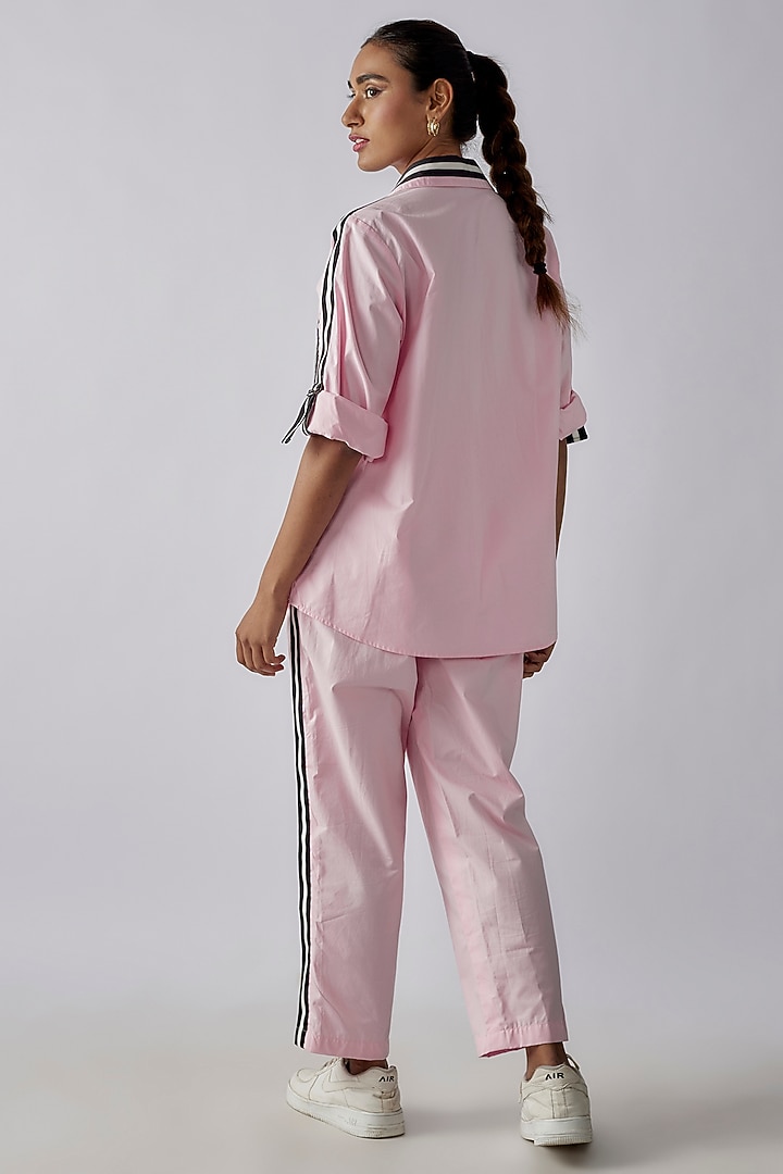 Light Pink Cotton Sequins Embroidered Co-Ord Set by Richaa Goenka at Pernia's Pop Up Shop