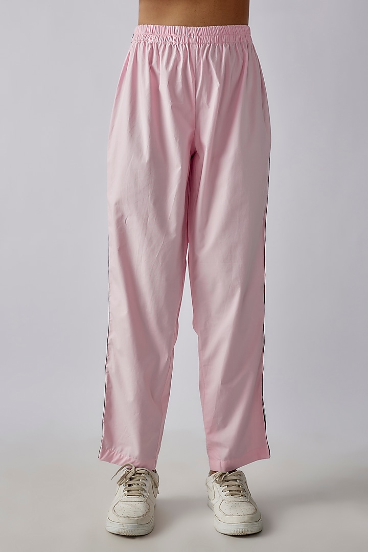 Light Pink Cotton Sequins Embroidered Co-Ord Set by Richaa Goenka at Pernia's Pop Up Shop
