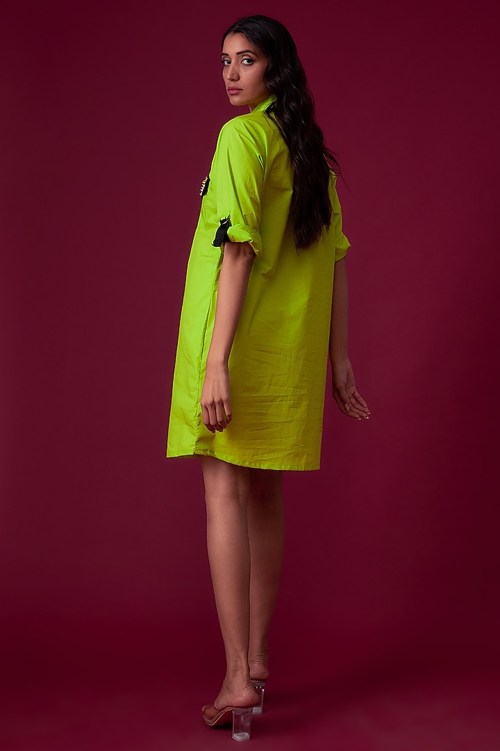 green emerald velvet dress Addy Shirt Dress – SEROYA main image 1