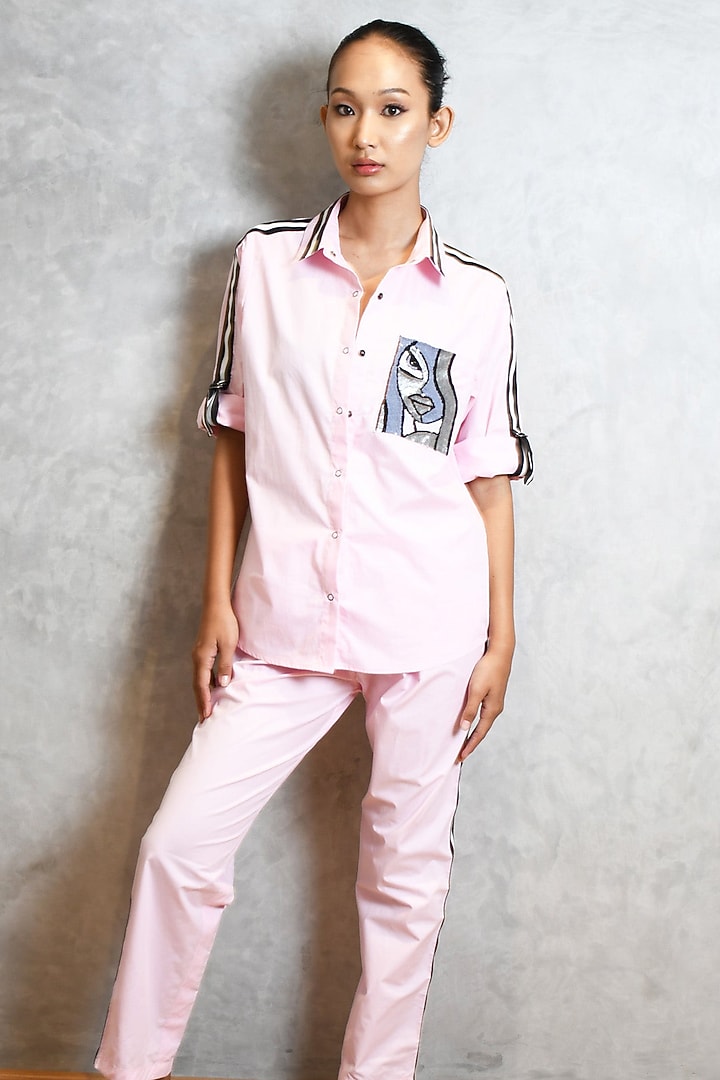 Pink Cotton Shirt by Richaa Goenka at Pernia's Pop Up Shop