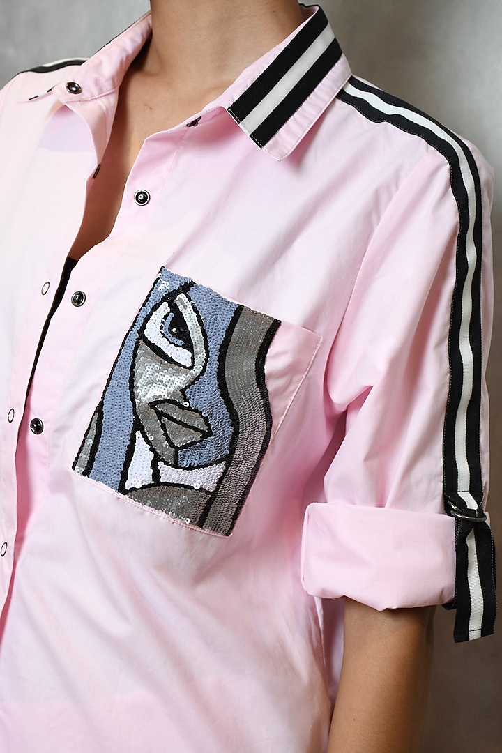 Pink Cotton Shirt by Richaa Goenka at Pernia's Pop Up Shop