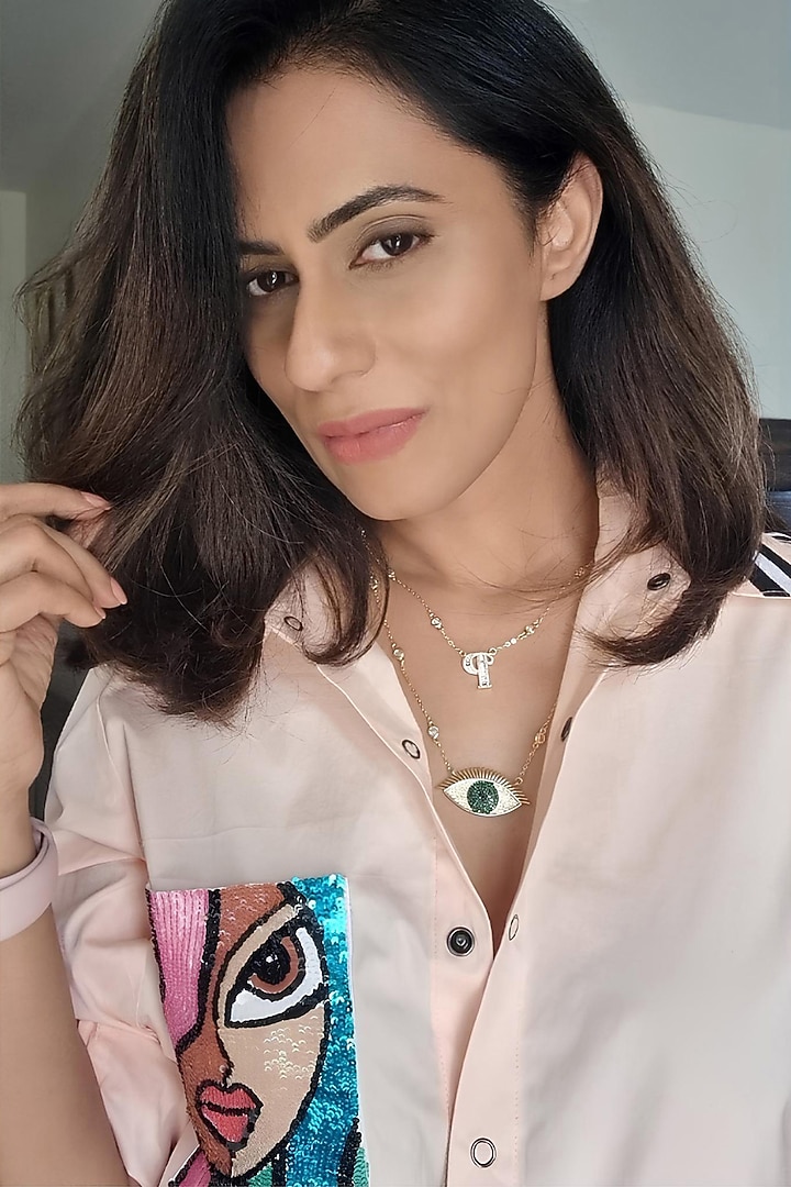 Light Pink Cotton Embroidered Co-ord Set by Richaa Goenka at Pernia's Pop Up Shop