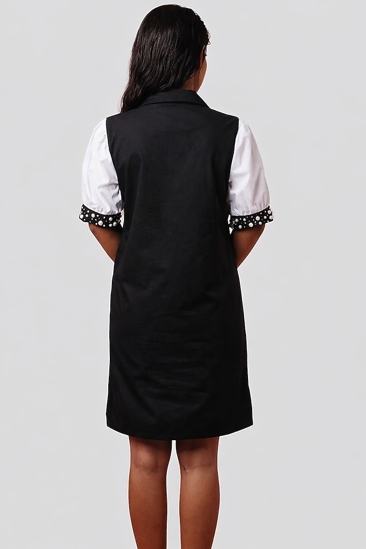 White Cotton Embroidered Summer Dress by Richaa Goenka at Pernia's Pop Up Shop