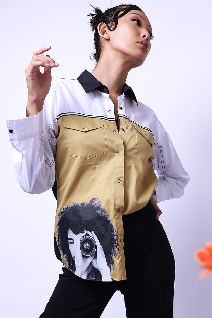 Multi-Colored Cotton Printed Shirt by Richaa Goenka at Pernia's Pop Up Shop