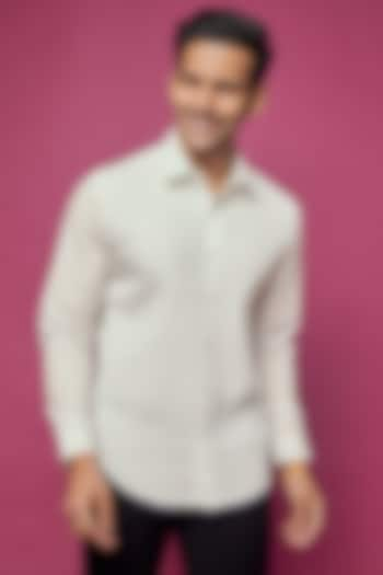 White Cotton Shirt by Rohit Gandhi & Rahul Khanna Men