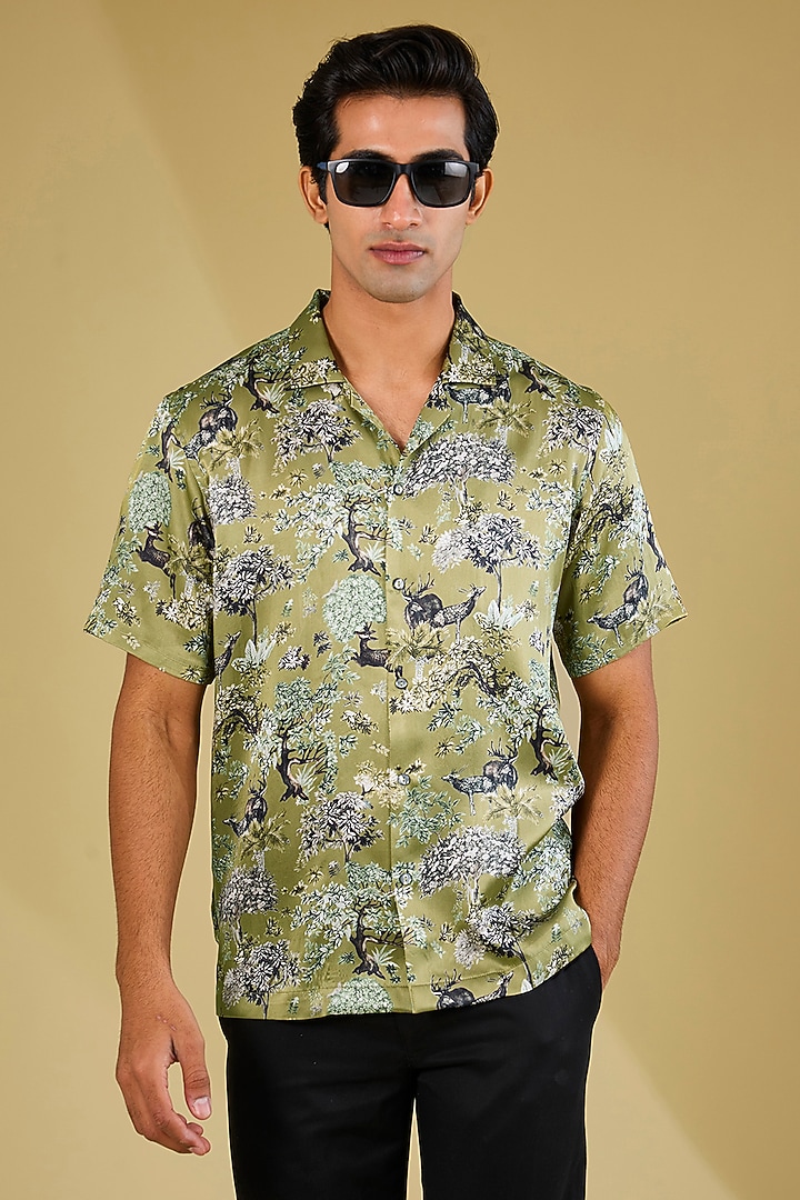 Multi-Colored Silk Printed Wedding Shirt by Rohit Gandhi & Rahul Khanna Men at Pernia's Pop Up Shop