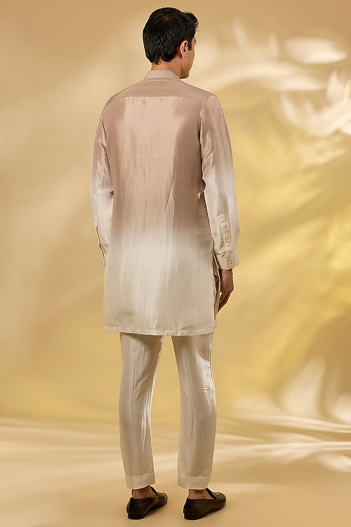 Granati Shell Raw Silk Hand Embellished Bundi Set by Rohit Gandhi & Rahul Khanna Men at Pernia's Pop Up Shop
