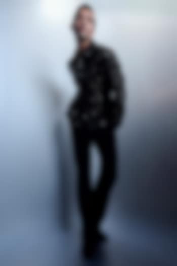 Black Tulle Tuxedo Set by Rohit Gandhi & Rahul Khanna Men at Pernia's Pop Up Shop