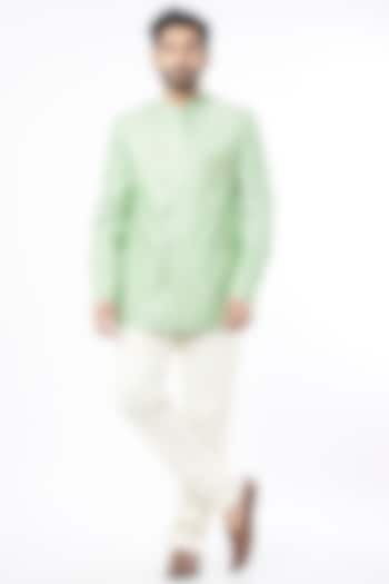 Mint Bandhgala Jacket by Rohit Gandhi & Rahul Khanna Men