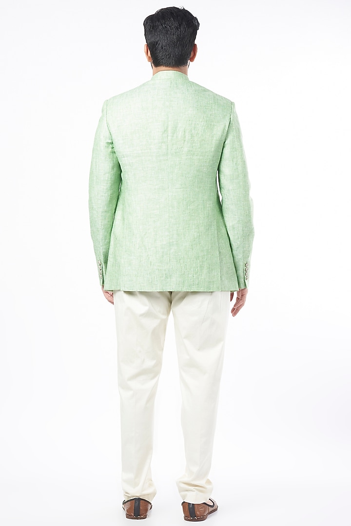 Mint Wedding Bandhgala Jacket by Rohit Gandhi & Rahul Khanna Men at Pernia's Pop Up Shop