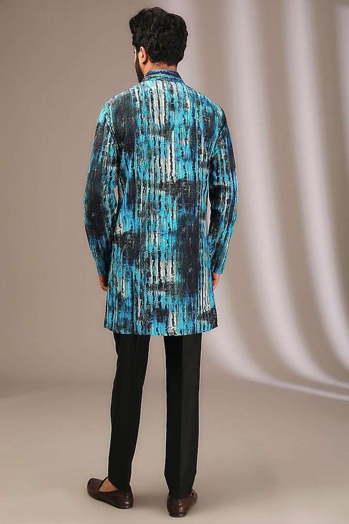 Multi-Colored Cotton Printed Kurta by Rohit Gandhi & Rahul Khanna Men at Pernia's Pop Up Shop