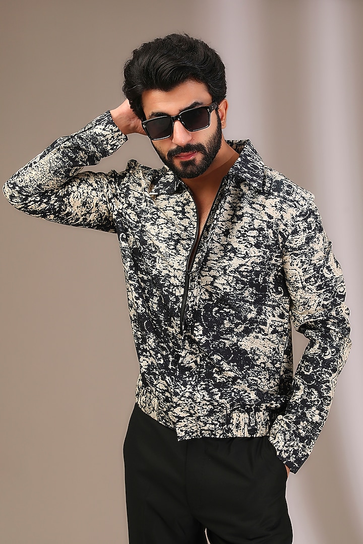 Multi-Colored Cotton Printed Jacket by Rohit Gandhi & Rahul Khanna Men at Pernia's Pop Up Shop