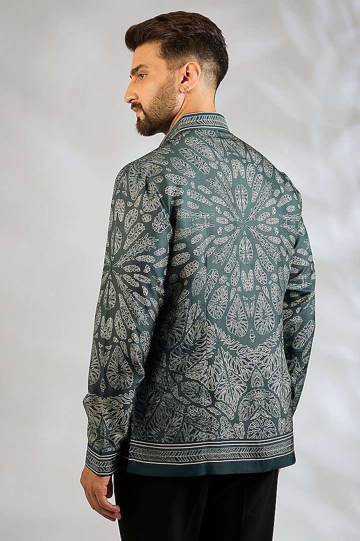 Multi-Colored Silk Printed Wedding Shirt by Rohit Gandhi & Rahul Khanna Men at Pernia's Pop Up Shop