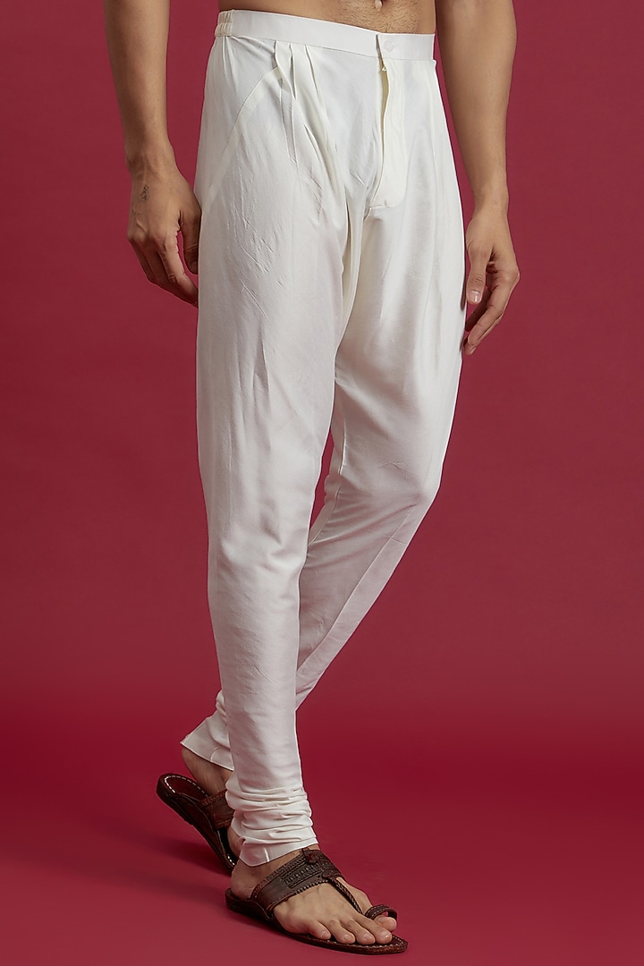 Marine Blue Cotton Printed & Embroidered Kurta Set by Rohit Gandhi & Rahul Khanna Men at Pernia's Pop Up Shop