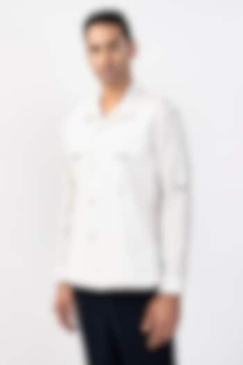 White Cotton Shirt by Rohit Gandhi & Rahul Khanna Men at Pernia's Pop Up Shop