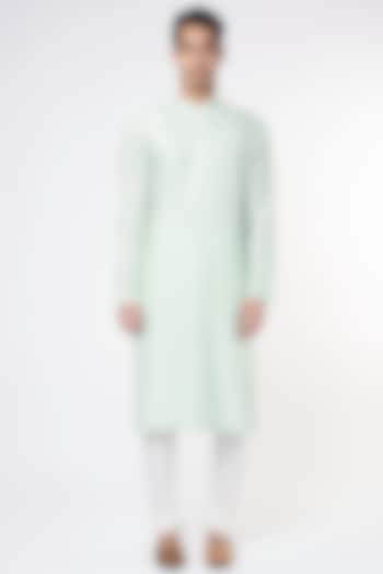 Sky Blue Cotton Kurta Set by Rohit Gandhi & Rahul Khanna Men at Pernia's Pop Up Shop