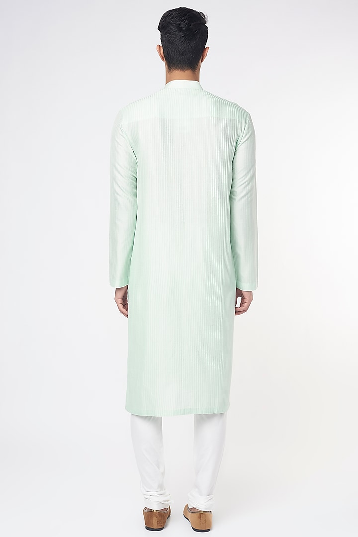 Sky Blue Cotton Kurta Set by Rohit Gandhi & Rahul Khanna Men at Pernia's Pop Up Shop