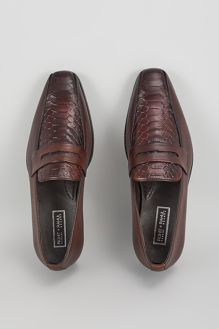 Tan Leather Shoes by Rohit Gandhi & Rahul Khanna Men at Pernia's Pop Up Shop